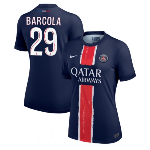 Ženski Nogometni dresi Paris Saint-Germain Bradley Barcola #29 Domači 2024-25 Kratek Rokav